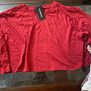 Never worn red crop top